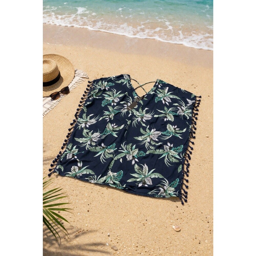 Beach Swimm Cover Up Blue Green
